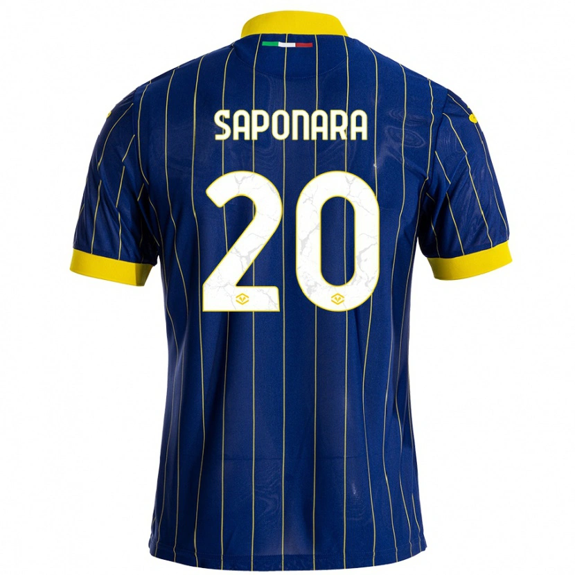 Danxen Kvinnor Riccardo Saponara #20 Blågul Hemmatröja Matchtröjor 2024/25 Tröjor T-Tröja