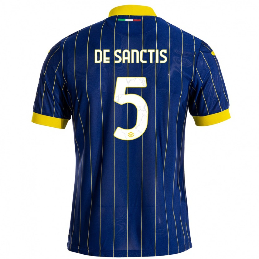 Danxen Kvinnor Aurora De Sanctis #5 Blågul Hemmatröja Matchtröjor 2024/25 Tröjor T-Tröja