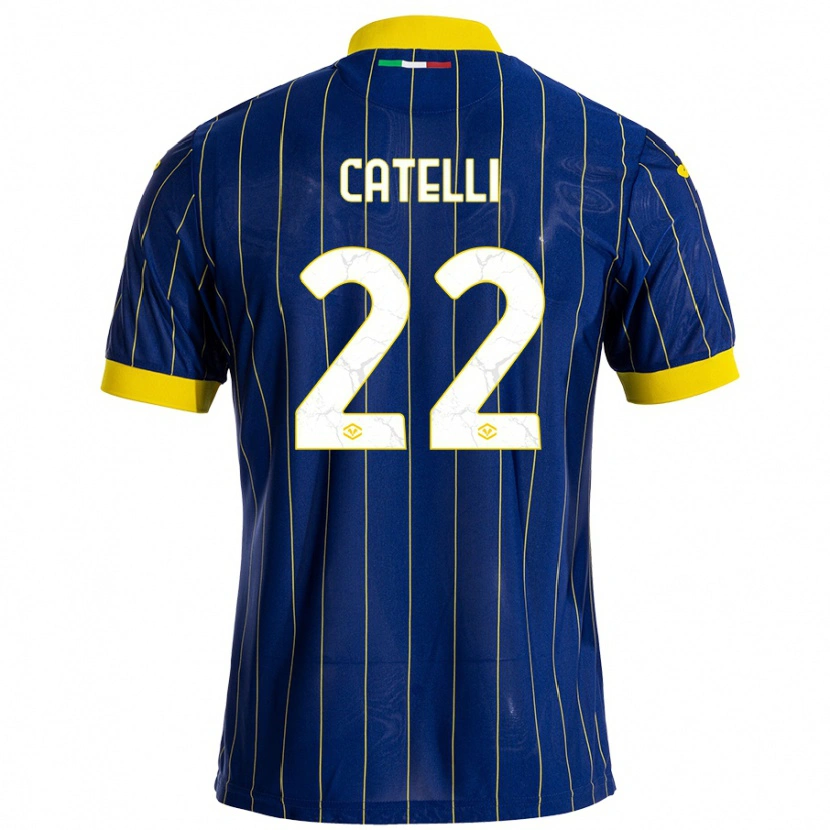 Danxen Kvinnor Anna Catelli #22 Blågul Hemmatröja Matchtröjor 2024/25 Tröjor T-Tröja