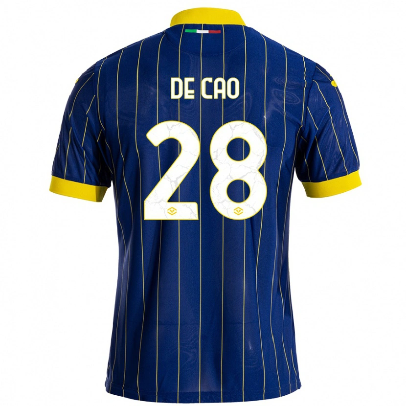 Danxen Kvinnor Elena De Cao #28 Blågul Hemmatröja Matchtröjor 2024/25 Tröjor T-Tröja