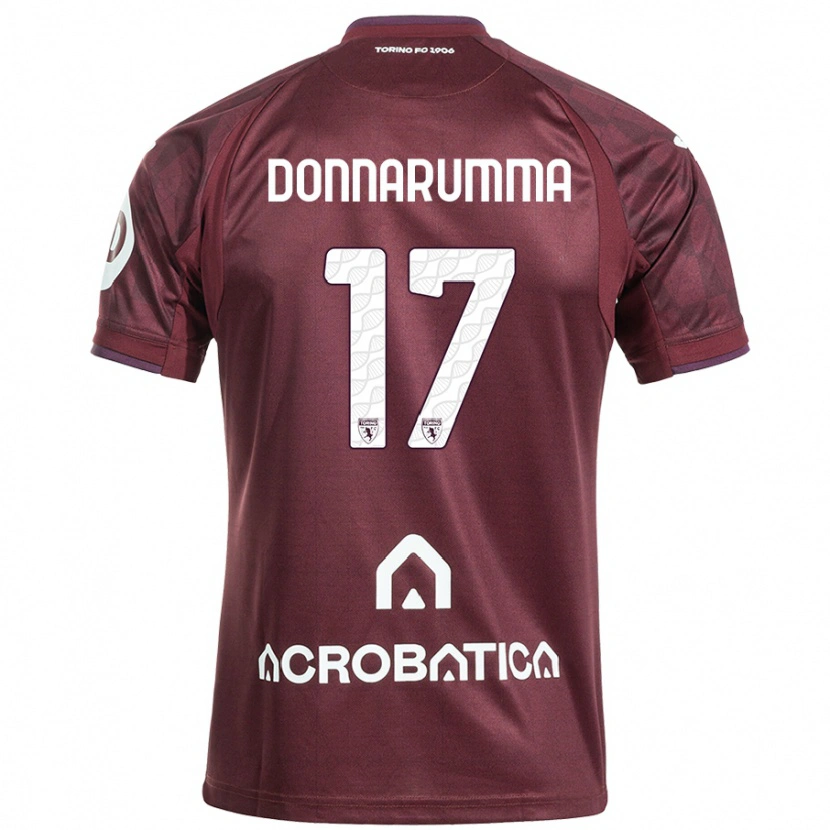 Danxen Kvinnor Antonio Donnarumma #17 Rödbrun Vit Hemmatröja Matchtröjor 2024/25 Tröjor T-Tröja