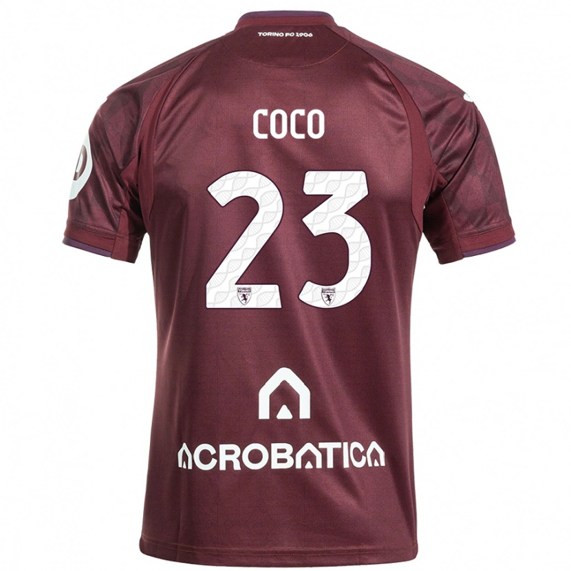 Danxen Kvinnor Saúl Coco #23 Rödbrun Vit Hemmatröja Matchtröjor 2024/25 Tröjor T-Tröja