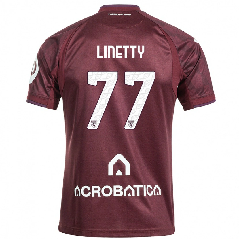 Danxen Kvinnor Karol Linetty #77 Rödbrun Vit Hemmatröja Matchtröjor 2024/25 Tröjor T-Tröja