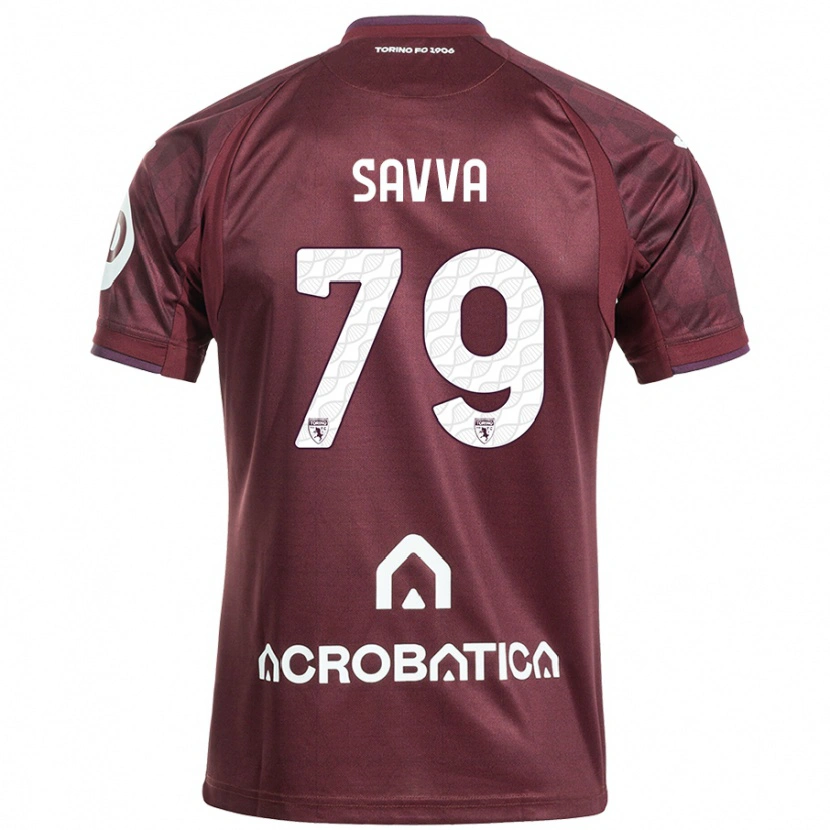 Danxen Kvinnor Zanos Savva #79 Rödbrun Vit Hemmatröja Matchtröjor 2024/25 Tröjor T-Tröja