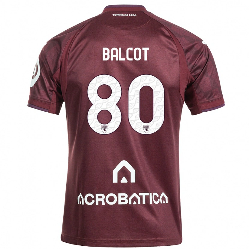 Danxen Kvinnor Côme Bianay Balcot #80 Rödbrun Vit Hemmatröja Matchtröjor 2024/25 Tröjor T-Tröja