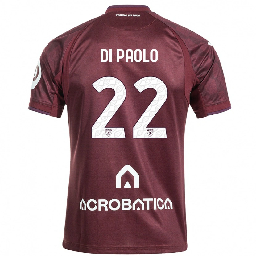 Danxen Kvinnor Sebastiano Di Paolo #22 Rödbrun Vit Hemmatröja Matchtröjor 2024/25 Tröjor T-Tröja