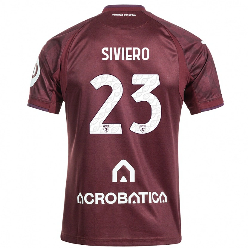 Danxen Kvinnor Lapo Siviero #23 Rödbrun Vit Hemmatröja Matchtröjor 2024/25 Tröjor T-Tröja