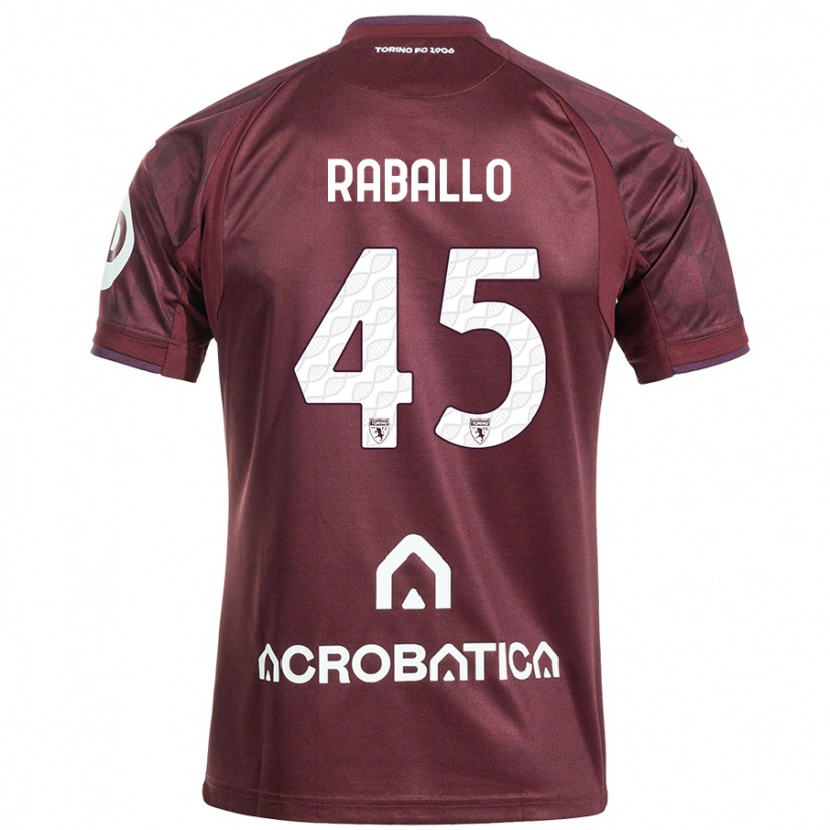 Danxen Kvinnor Alessio Raballo #45 Rödbrun Vit Hemmatröja Matchtröjor 2024/25 Tröjor T-Tröja