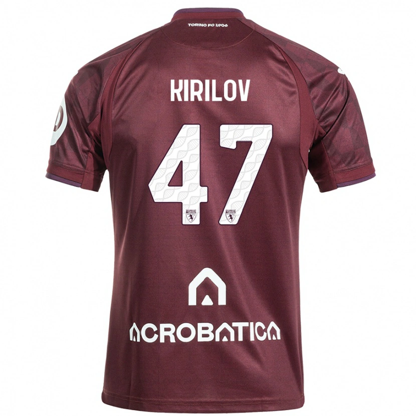 Danxen Kvinnor Martin Kirilov #47 Rödbrun Vit Hemmatröja Matchtröjor 2024/25 Tröjor T-Tröja
