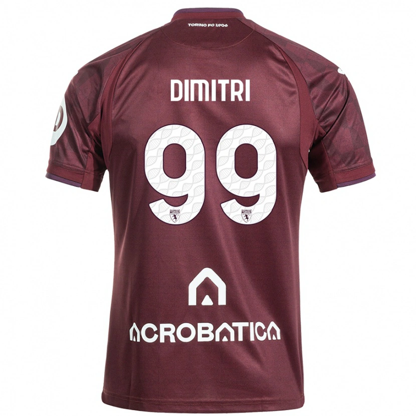 Danxen Kvinnor Matteo Dimitri #99 Rödbrun Vit Hemmatröja Matchtröjor 2024/25 Tröjor T-Tröja