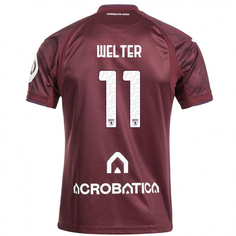 Danxen Kvinnor Francesca Welter #11 Rödbrun Vit Hemmatröja Matchtröjor 2024/25 Tröjor T-Tröja