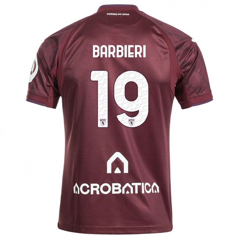 Danxen Kvinnor Raffaella Barbieri #19 Rödbrun Vit Hemmatröja Matchtröjor 2024/25 Tröjor T-Tröja