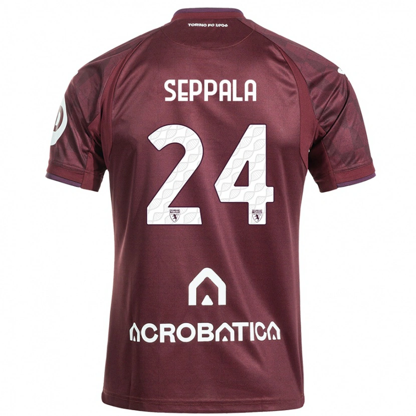 Danxen Kvinnor Rosa Lappi-Seppälä #24 Rödbrun Vit Hemmatröja Matchtröjor 2024/25 Tröjor T-Tröja