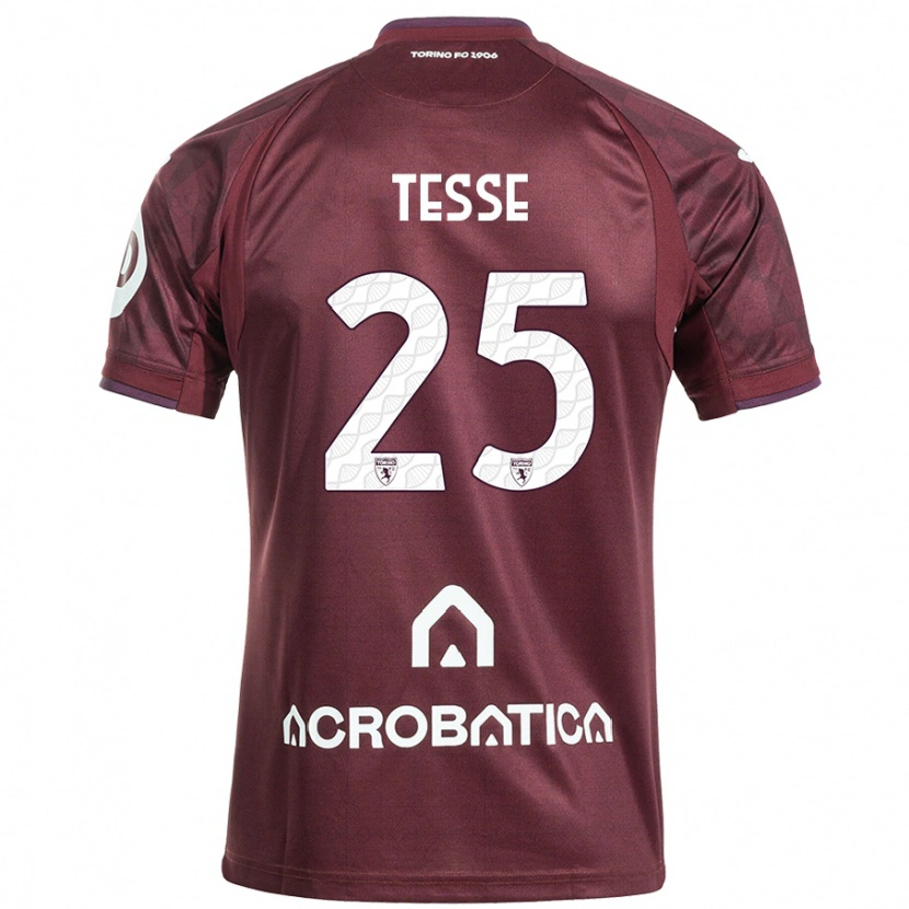 Danxen Kvinnor Manuela Tesse #25 Rödbrun Vit Hemmatröja Matchtröjor 2024/25 Tröjor T-Tröja