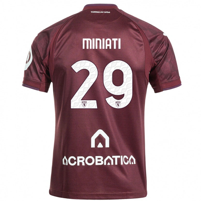 Danxen Kvinnor Elisa Miniati #29 Rödbrun Vit Hemmatröja Matchtröjor 2024/25 Tröjor T-Tröja