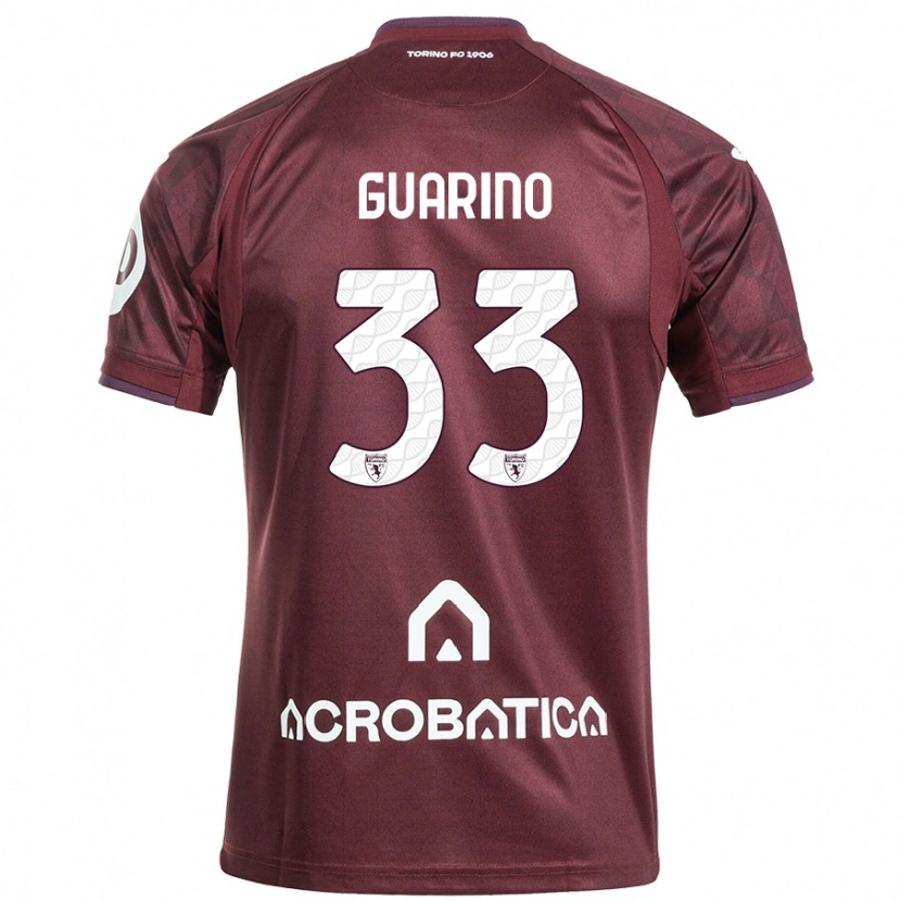 Danxen Kvinnor Rita Guarino #33 Rödbrun Vit Hemmatröja Matchtröjor 2024/25 Tröjor T-Tröja