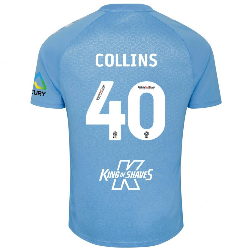 Danxen Kvinnor Brad Collins #40 Blå Vit Hemmatröja Matchtröjor 2024/25 Tröjor T-Tröja