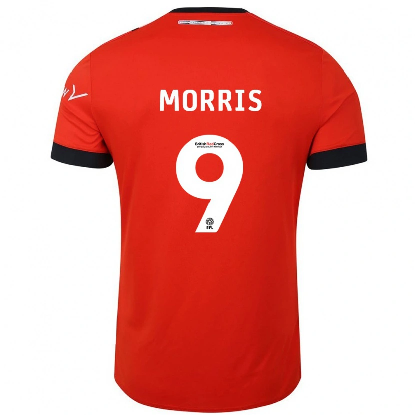Danxen Kvinnor Carlton Morris #9 Orange Svart Hemmatröja Matchtröjor 2024/25 Tröjor T-Tröja
