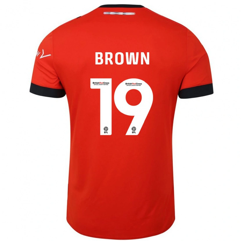 Danxen Kvinnor Jacob Brown #19 Orange Svart Hemmatröja Matchtröjor 2024/25 Tröjor T-Tröja