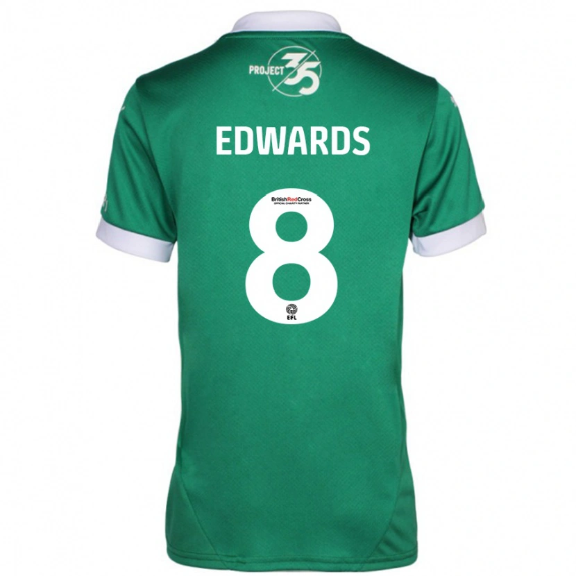 Danxen Kvinnor Joe Edwards #8 Grön Vit Hemmatröja Matchtröjor 2024/25 Tröjor T-Tröja