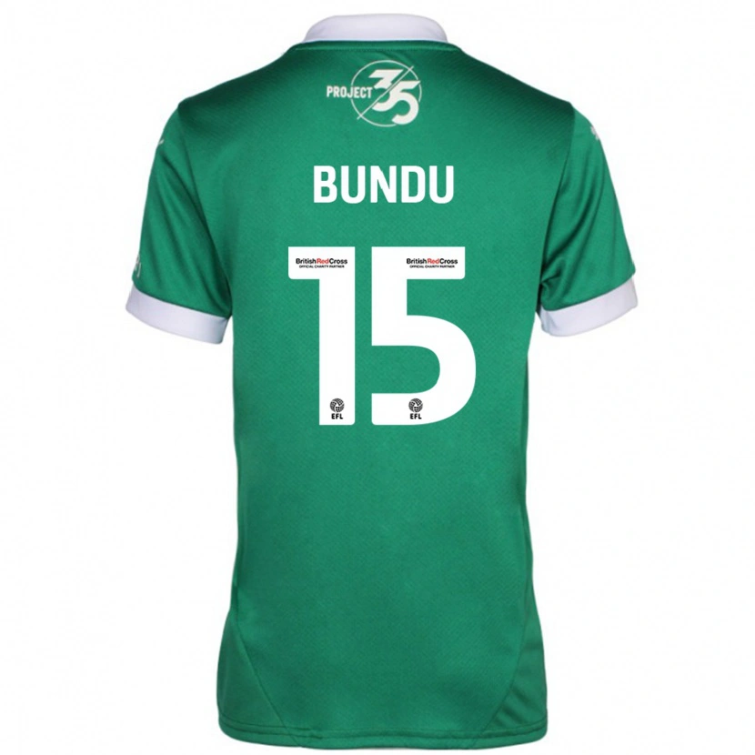Danxen Kvinnor Mustapha Bundu #15 Grön Vit Hemmatröja Matchtröjor 2024/25 Tröjor T-Tröja