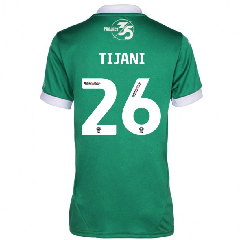 Danxen Kvinnor Muhamed Tijani #26 Grön Vit Hemmatröja Matchtröjor 2024/25 Tröjor T-Tröja
