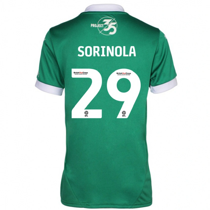 Danxen Kvinnor Matthew Sorinola #29 Grön Vit Hemmatröja Matchtröjor 2024/25 Tröjor T-Tröja