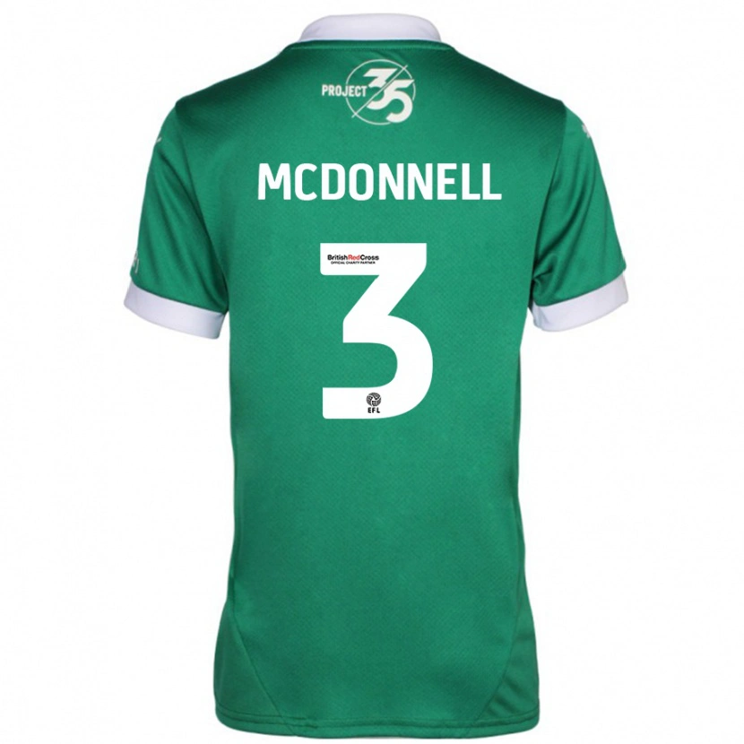 Danxen Kvinnor Rosie Mcdonnell #3 Grön Vit Hemmatröja Matchtröjor 2024/25 Tröjor T-Tröja