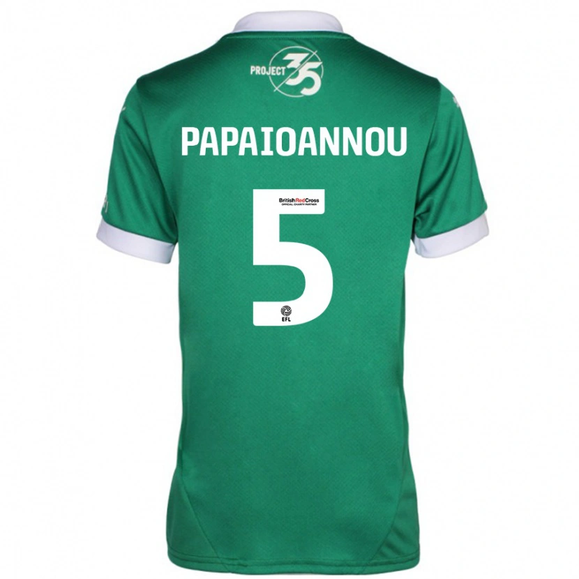 Danxen Kvinnor Panagiota Papaioannou #5 Grön Vit Hemmatröja Matchtröjor 2024/25 Tröjor T-Tröja