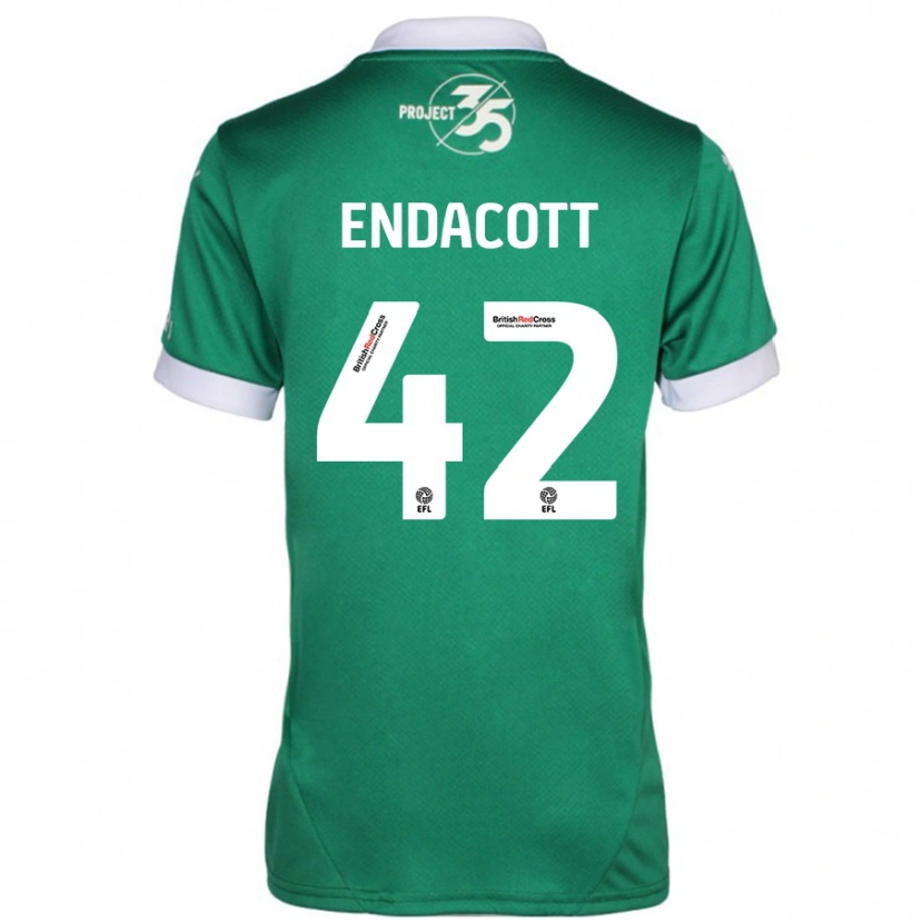 Danxen Kvinnor Jack Endacott #42 Grön Vit Hemmatröja Matchtröjor 2024/25 Tröjor T-Tröja