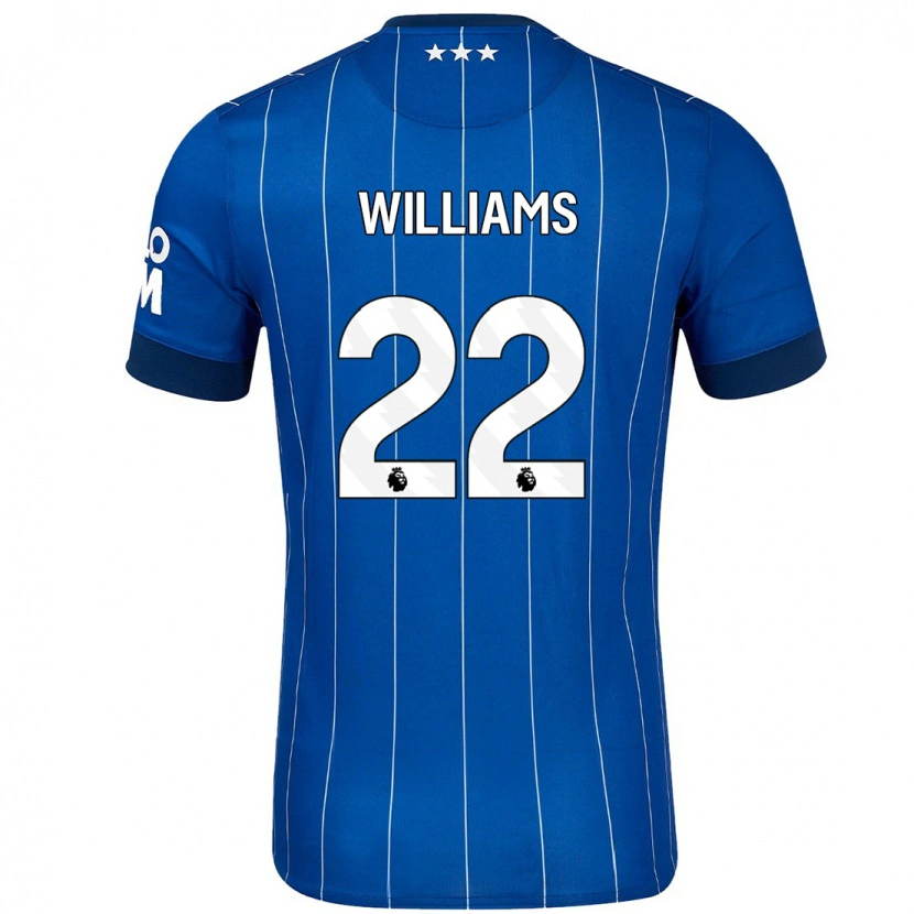 Danxen Kvinnor Evie Williams #22 Marinblå Hemmatröja Matchtröjor 2024/25 Tröjor T-Tröja