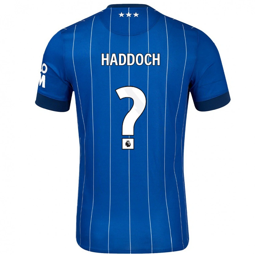 Danxen Kvinnor Ben Haddoch #0 Marinblå Hemmatröja Matchtröjor 2024/25 Tröjor T-Tröja