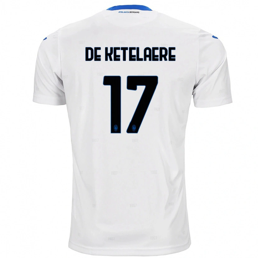 Danxen Kvinnor Charles De Ketelaere #17 Vit Bortatröja Matchtröjor 2024/25 Tröjor T-Tröja