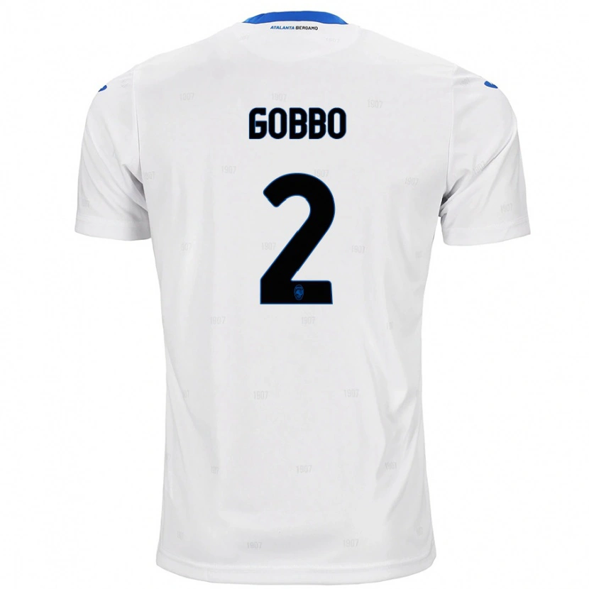 Danxen Kvinnor Luca Gobbo #2 Vit Bortatröja Matchtröjor 2024/25 Tröjor T-Tröja