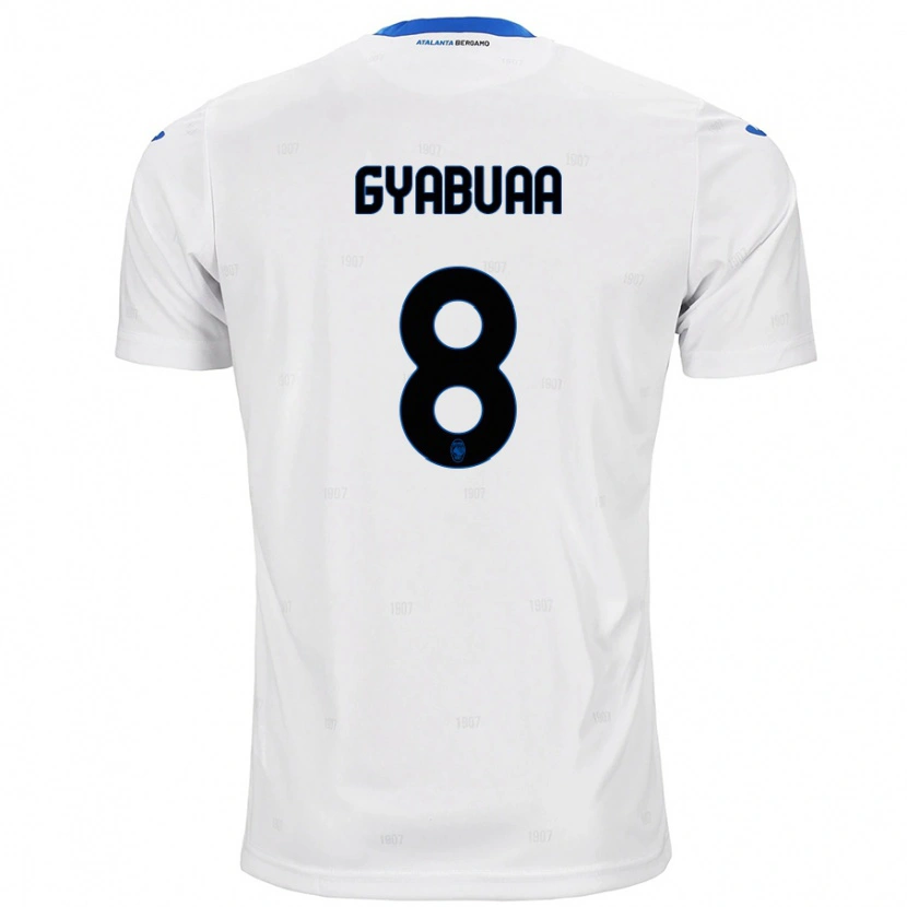 Danxen Kvinnor Emmanuel Gyabuaa #8 Vit Bortatröja Matchtröjor 2024/25 Tröjor T-Tröja