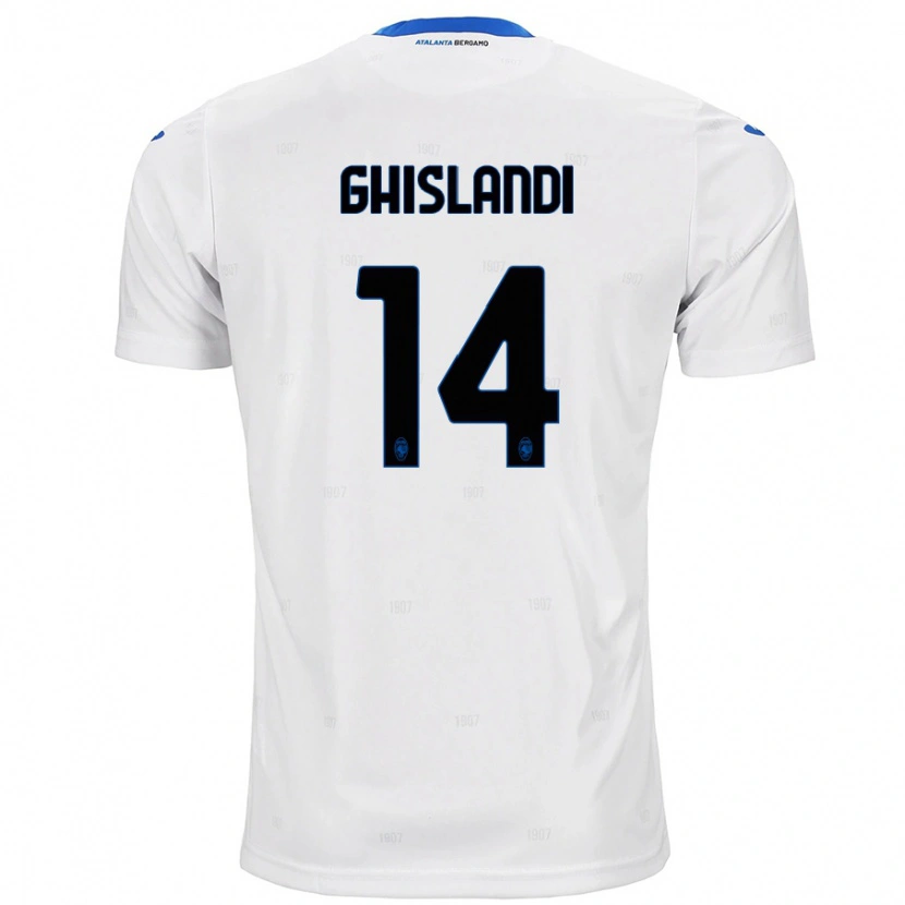 Danxen Kvinnor Davide Ghislandi #14 Vit Bortatröja Matchtröjor 2024/25 Tröjor T-Tröja