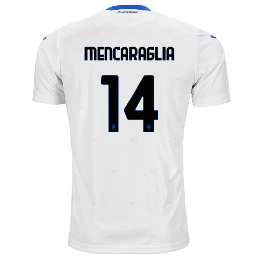 Danxen Kvinnor Filippo Mencaraglia #14 Vit Bortatröja Matchtröjor 2024/25 Tröjor T-Tröja