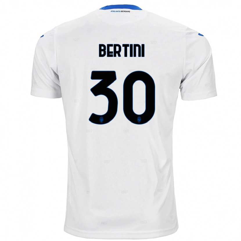 Danxen Kvinnor Tommaso Bertini #30 Vit Bortatröja Matchtröjor 2024/25 Tröjor T-Tröja