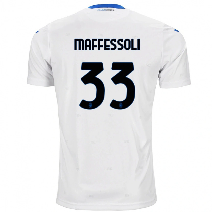 Danxen Kvinnor Manuel Maffessoli #33 Vit Bortatröja Matchtröjor 2024/25 Tröjor T-Tröja