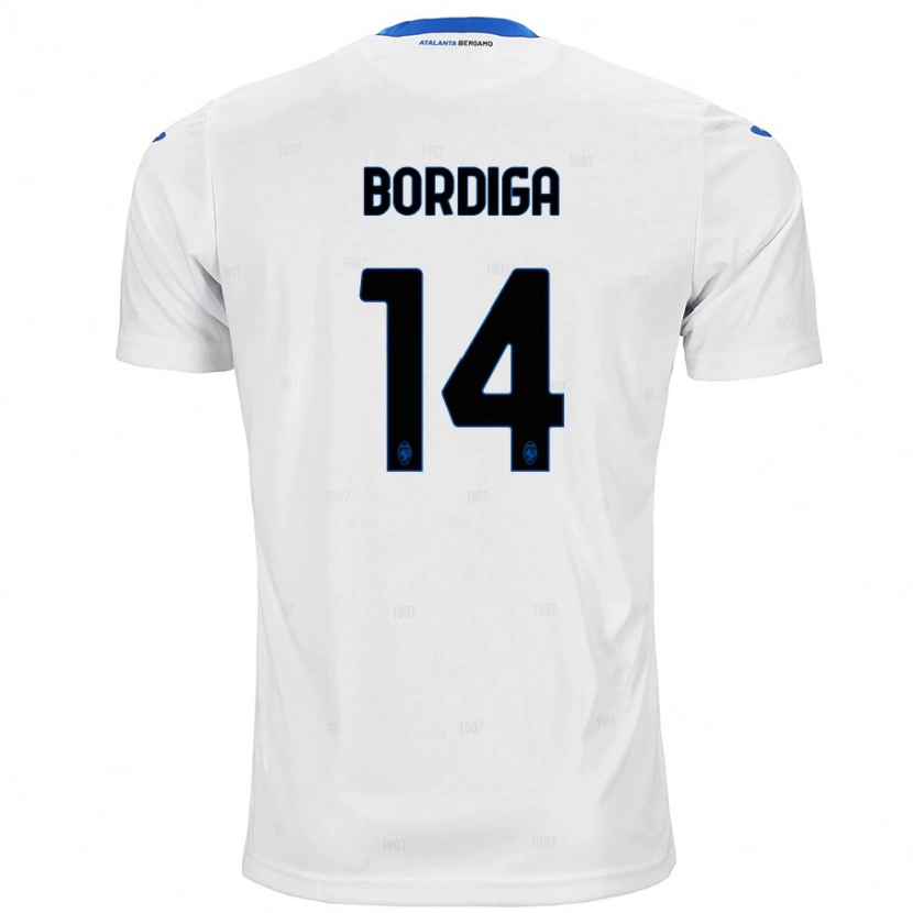 Danxen Kvinnor Michele Bordiga #14 Vit Bortatröja Matchtröjor 2024/25 Tröjor T-Tröja