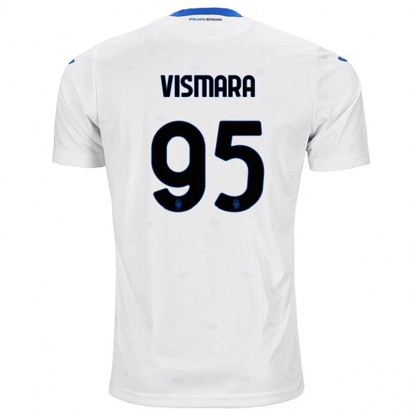 Danxen Kvinnor Paolo Vismara #95 Vit Bortatröja Matchtröjor 2024/25 Tröjor T-Tröja