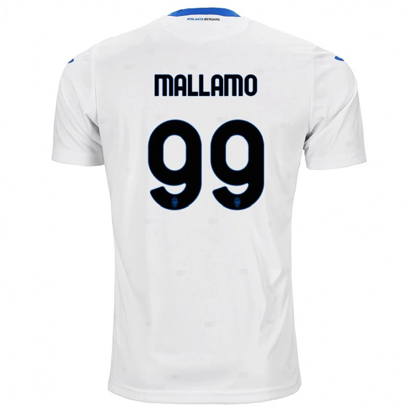 Danxen Kvinnor Alessandro Mallamo #99 Vit Bortatröja Matchtröjor 2024/25 Tröjor T-Tröja