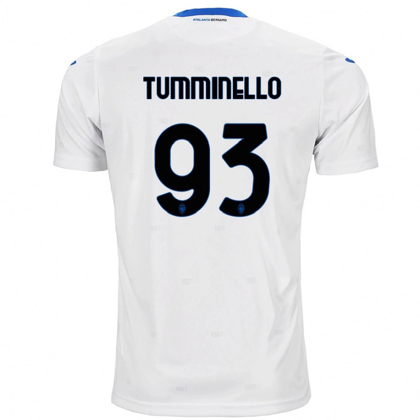 Danxen Kvinnor Marco Tumminello #93 Vit Bortatröja Matchtröjor 2024/25 Tröjor T-Tröja