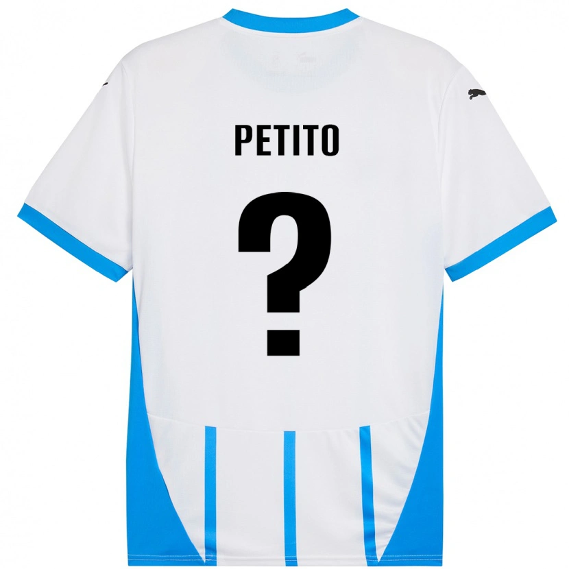 Danxen Kvinnor Christian Petito #0 Vit Blå Bortatröja Matchtröjor 2024/25 Tröjor T-Tröja