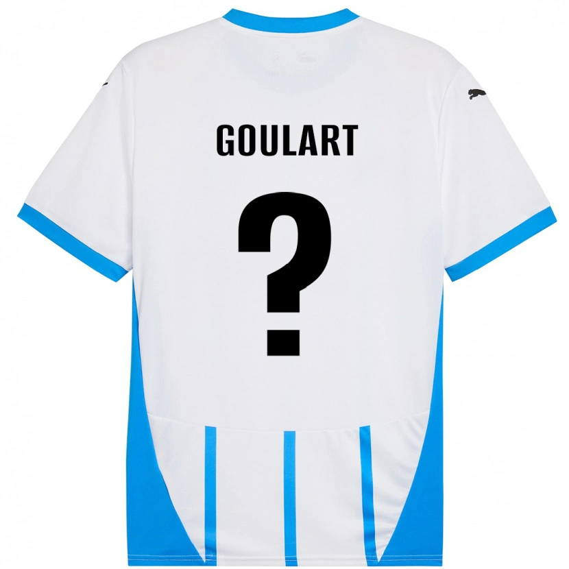 Danxen Kvinnor Yago Goulart #0 Vit Blå Bortatröja Matchtröjor 2024/25 Tröjor T-Tröja