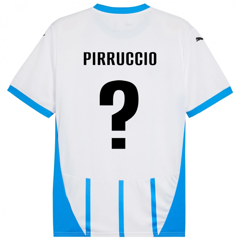 Danxen Kvinnor Federico Pirruccio #0 Vit Blå Bortatröja Matchtröjor 2024/25 Tröjor T-Tröja