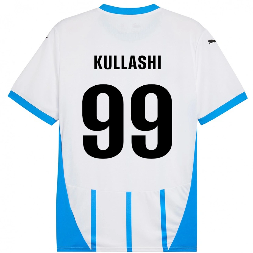 Danxen Kvinnor Loreta Kullashi #99 Vit Blå Bortatröja Matchtröjor 2024/25 Tröjor T-Tröja