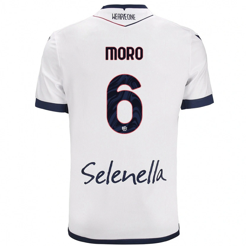 Danxen Kvinnor Nikola Moro #6 Vit Kungsblå Bortatröja Matchtröjor 2024/25 Tröjor T-Tröja