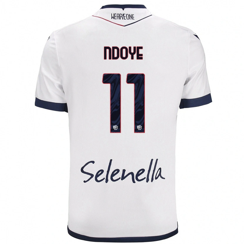 Danxen Kvinnor Dan Ndoye #11 Vit Kungsblå Bortatröja Matchtröjor 2024/25 Tröjor T-Tröja