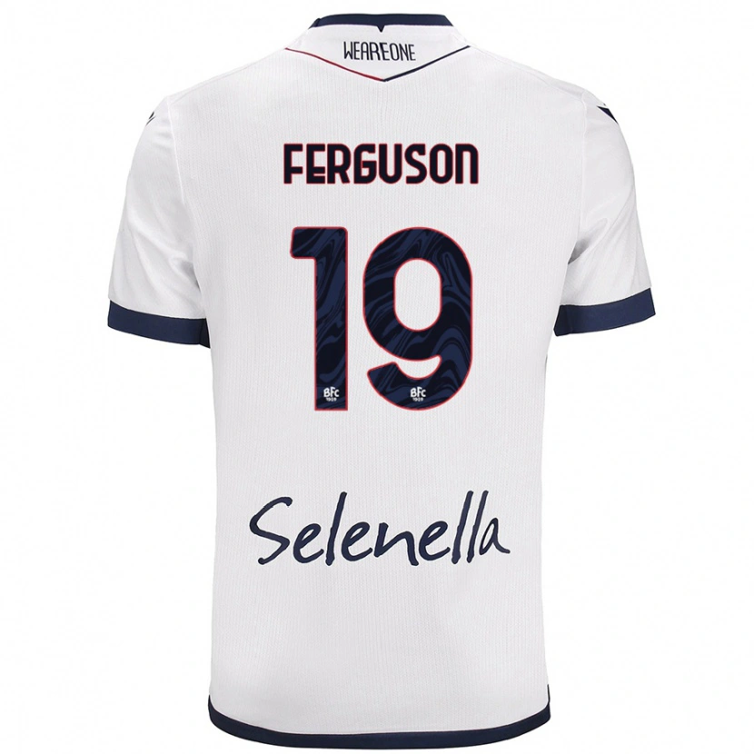 Danxen Kvinnor Lewis Ferguson #19 Vit Kungsblå Bortatröja Matchtröjor 2024/25 Tröjor T-Tröja